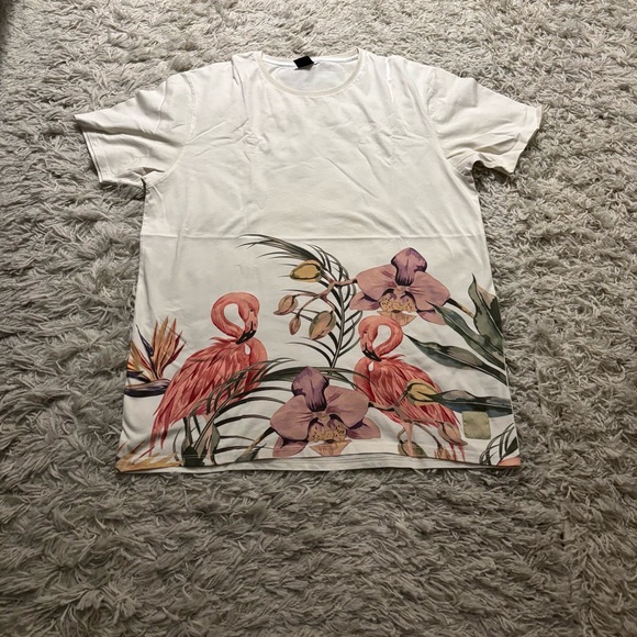 Men’s Pullin Flamingo Tropical Print T-Shirt Size XXL - Picture 3 of 9